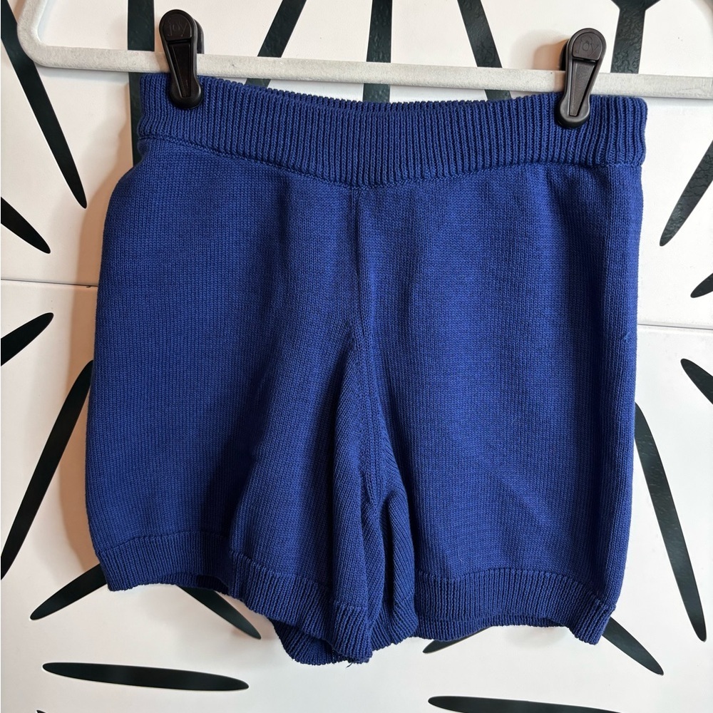 Vicolo Blue Knit Shorts – One Size – Soft stretch waistband